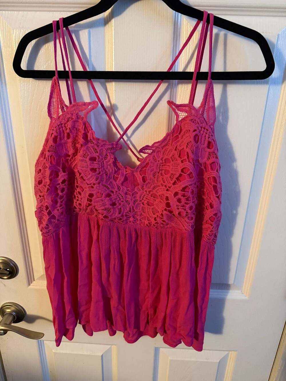 Lace Cami Tunic Magenta